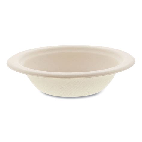 Bagasse PFAS Free Dinnerware Round Bowl 12 Oz Tan 1 000 Carton