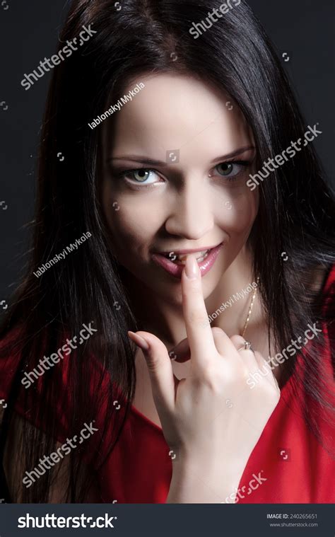 Beautiful Sexy Brunette Girl Posing On Stock Photo Shutterstock