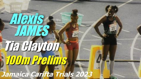 Alexis James Outruns Tia Clayton Heat 1 Girls U20 100m Carifta