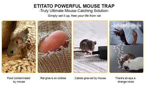 Etitato Mouse Traps Indoor For Home Quick Sensitive Rat