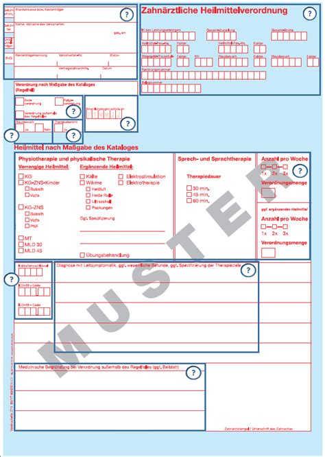 Zahn Rztliche Heilmittelverordnung Formular