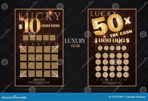 Scratch Off Lottery Ticket Vector Design Template | CartoonDealer.com ...