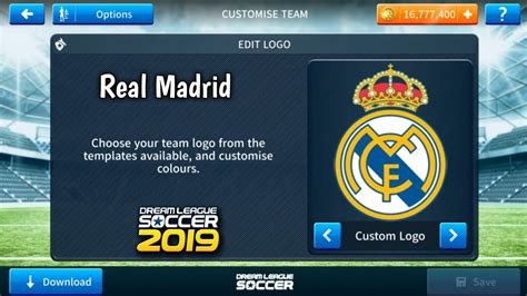 How To Create Real Madrid Team Kits Logo Dream League Soccer