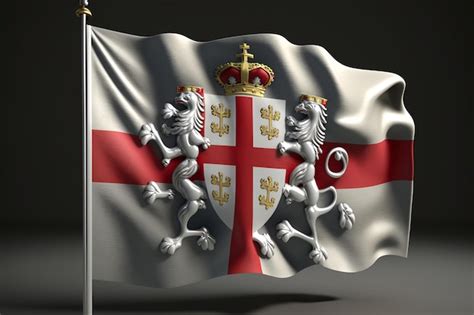 Premium Photo | A flag with the symbol of the kingdom of england.