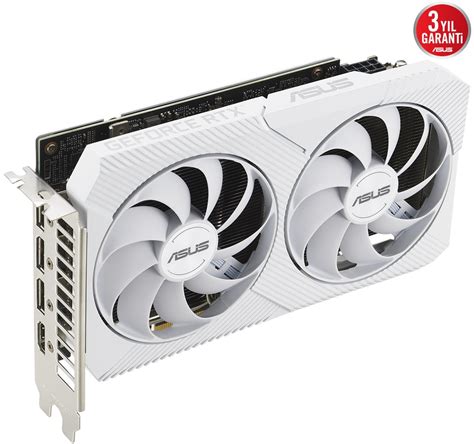 Asus GeForce RTX 3060 Dual White O8G 8GB GDDR6 128 Bit Ekran Kartı ...