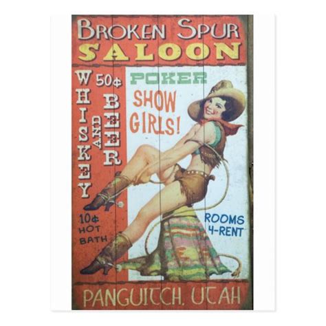 Old Saloon Sign Postcard | Zazzle