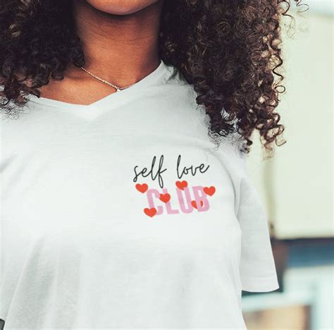 Self Love Club T Shirt Self Love Club Crewneck T Shirt T For Her