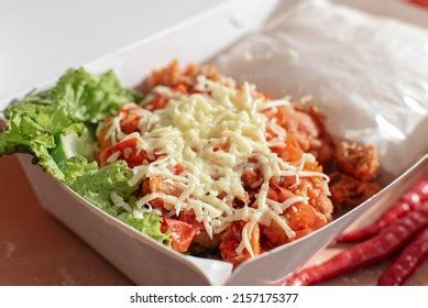 Ayam Geprek Spicy Fried Chicken Indonesian Stock Photo 2157175377