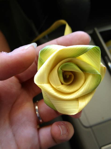 Rose Made From A Palm Leaf Palm Sunday Crafts Palm Leaf Art Palm