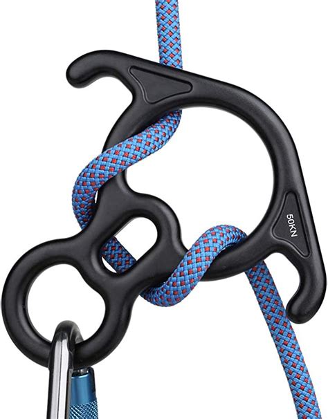 AOKWIT 50KN Rescue Figure, 8 Descender Large Bent-Ear Belaying and ...