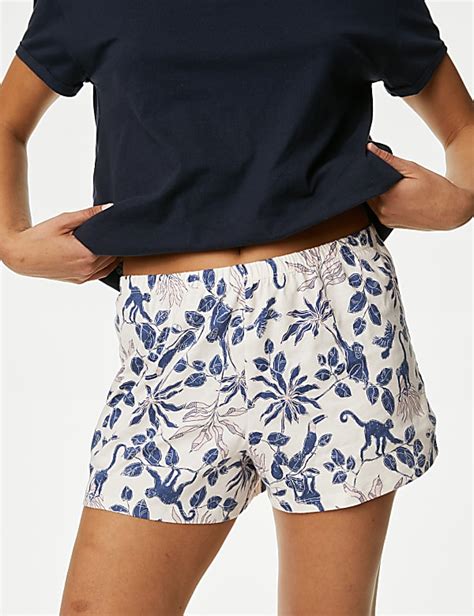 Buy Pure Cotton Floral Shortie Pyjama Set At Marks Spencer