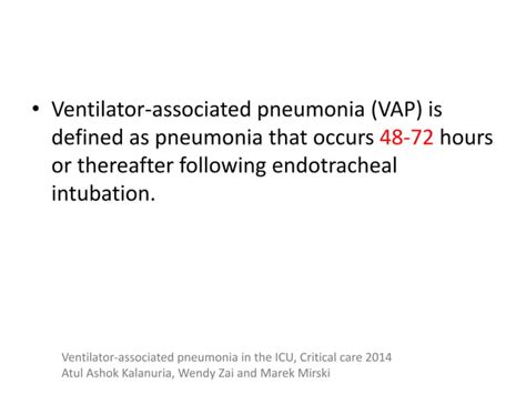 Ventilator Associated Pneumonia Ppt