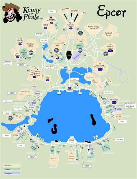 Old Epcot Map