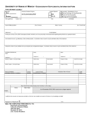 Fillable Online Academic Forms For Continuing Students SOEST Hawaii