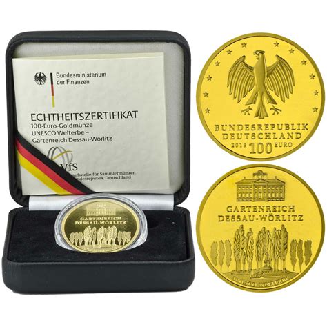 Euro Deutschland Gold St Unesco Gartenreich Dessau W Rlitz