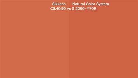 Sikkens C8 40 50 Vs Natural Color System S 2060 Y70r Side By Side