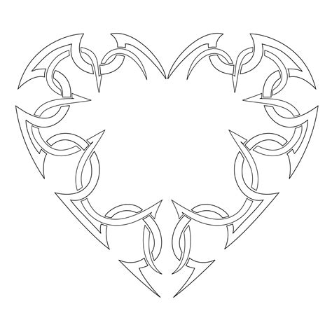 Free Printable Heart Tattoo Designs Printable Templates