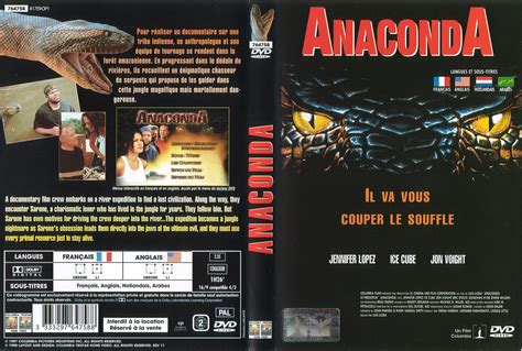 Jaquette Dvd De Anaconda Cinéma Passion