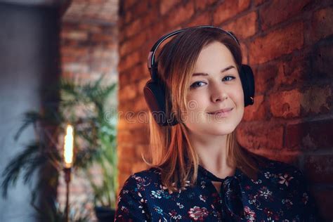 Blonde With Headphones Stock Image Image Of Girls Boobs