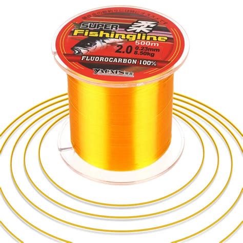 New 500M Nylon Fishing Line Fluorocarbon Coated Monofilament Fishing