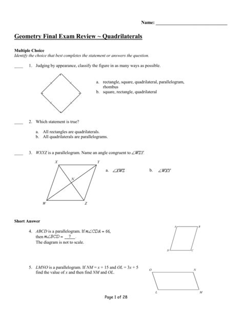 If Wxyz Is A Square Which Statements Must Be True