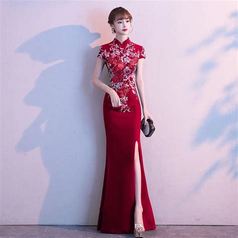 Robe De Soir E Sir Ne Cheongsam Pour Femme Robe De Banquet Cheongsam