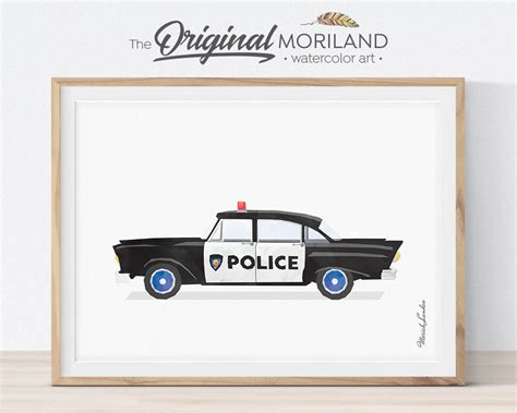 Vintage Police Car Print Police Wall Art Police Decor - Etsy