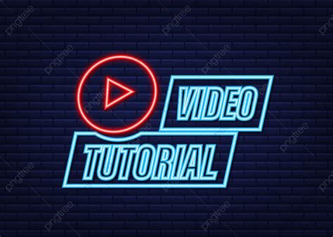 Video Tutorials Neon Icon, And, Style, Growth PNG and Vector with ...