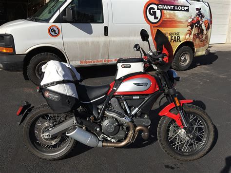 Ducati Scrambler Kitted for Adventure with Giant Loop Motorcycle Soft ...