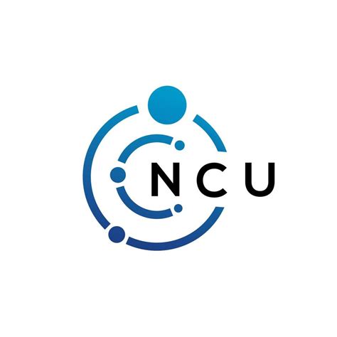 ncu-Buchstaben-Technologie-Logo-Design auf weißem Hintergrund. ncu ...