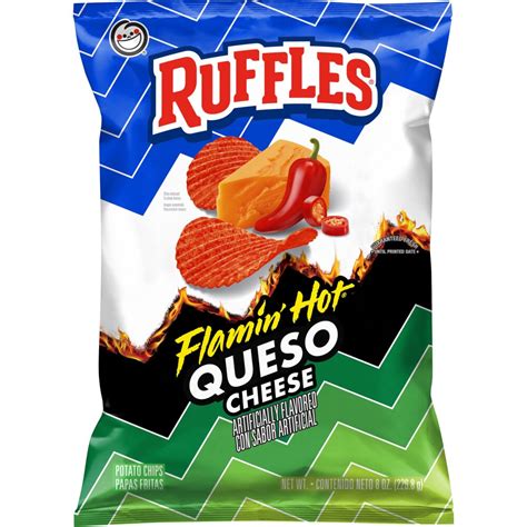 Ruffles Flamin Hot Queso Cheese Potato Chips Oz Frys Food Stores