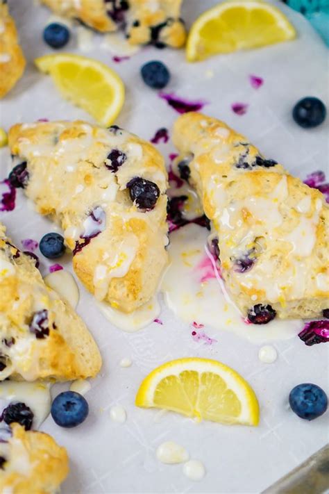 Glazed Lemon Blueberry Scones The Country Cook Easy Recipes