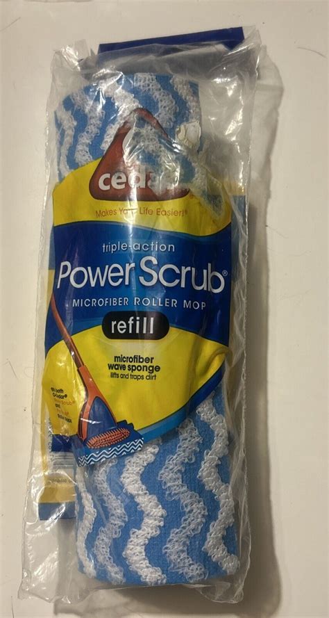 O Cedar Power Scrub Roller Mop Head Refill Replacement Microfiber New