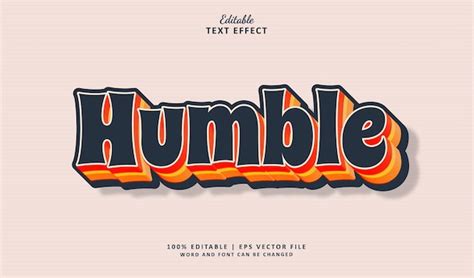 Premium Vector Humble Editable Text Effect D Groovy Vintage Style