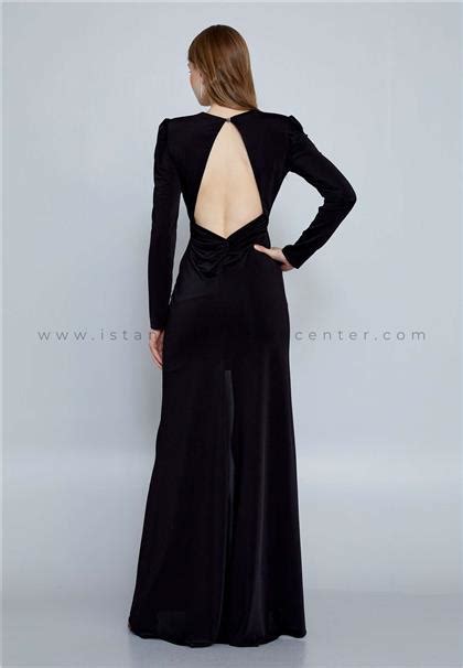 Explosion Long Sleeve Maxi Satin Mermaid Regular Black Evening Dress