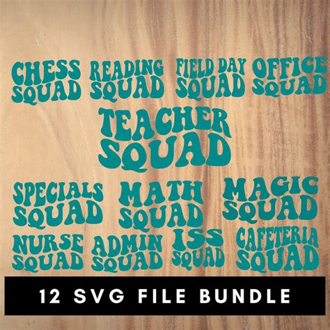 Elementary School Squad Svg Bundle Office Squad Svg Teacher Squad Svg