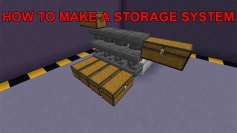 Minecraft How To Make A Storage System Creation Youtube