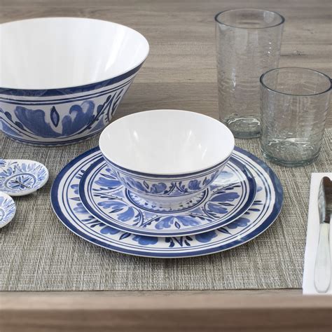 Mainstays Outdoor Melamine Dinnerware Set 12 Piece Service For 4