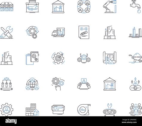 Colección de iconos de línea de impacto ambiental Carbono