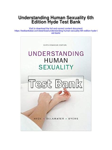 Understanding Human Sexuality 6th Edition Hyde Test Bank Pdf