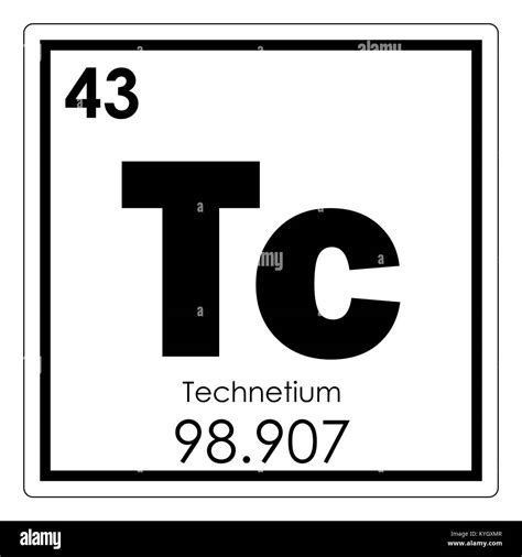 Technetium chemical element periodic table science symbol Stock Photo - Alamy