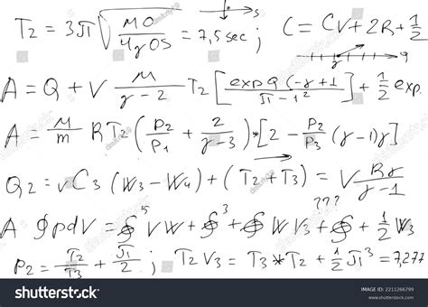 Scientific Physical Formulas Calculations Educational Background Stock ...