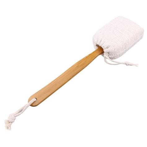 Brosse De Bain Manche Long En Bambou De En Ponge Au Chanvre Naturel