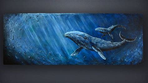 Whales Everlasting Large Volumetric Acrylic Painting Etsy Whale