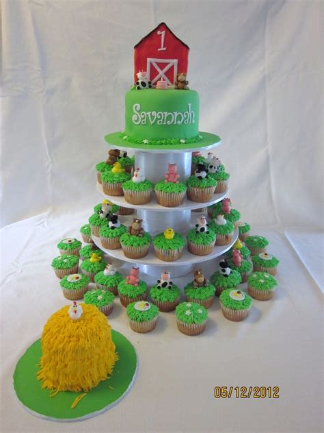 1st Birthday Farm Cake