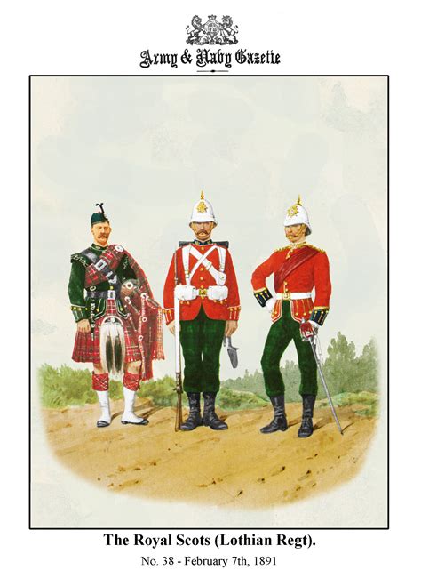 British The Royal Scots Lothian Regiment C 1890 By R Simkin British Army Uniform British