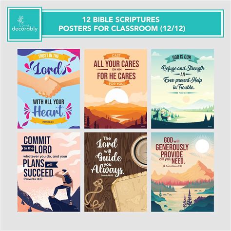 12 Bible Posters For Kids Classroom Inspire Faith Philippines Ubuy