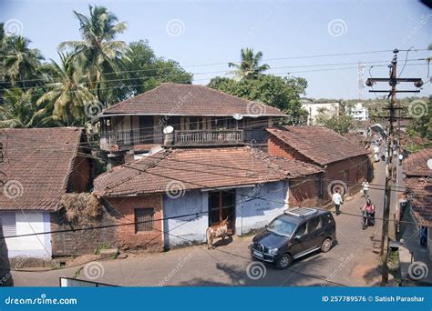 Konkan Area Traditional Tile Roof House Editorial Photo Image Of