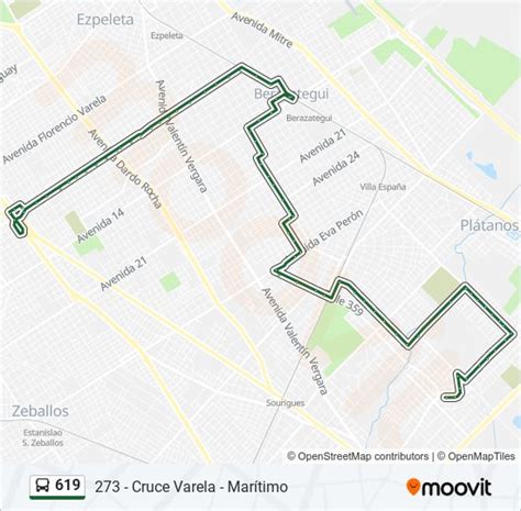 Ruta 619 Horarios Paradas Y Mapas 273 Cruce Varela Marítimo