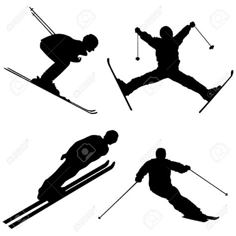 Downhill Skier Silhouette at GetDrawings | Free download